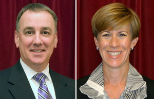 Rick Dove, secretary of the Board of Commissioners on Grievances & Discipline and Michelle Hall, senior staff counsel to the Board of Commissioners on Grievances & Discipline serve as faculty members teaching the judicial candidate seminars. Rick Dove, secretary of the Board of Commissioners on Grievances & Discipline and Michelle Hall, senior staff counsel to the Board of Commissioners on Grievances & Discipline serve as faculty members teaching the judicial candidate seminars.