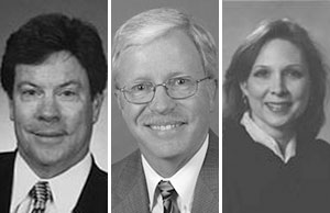 Image of (from left) Tenth District Court of Appeals Judge G. Gary Tyack, Fifth District Court of Appeals Judge John W. Wise, and Seventh District Court of Appeals Judge Cheryl L. Waite Image of (from left) Tenth District Court of Appeals Judge G. Gary Tyack, Fifth District Court of Appeals Judge John W. Wise, and Seventh District Court of Appeals Judge Cheryl L. Waite