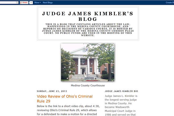 Image of Judge James Kimber's blog. Image of Judge James Kimber's blog.