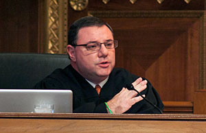 Image of Fourth District Court of Appeals Judge Matthew W. McFarland serving as a visiting judge on the Ohio Supreme Court