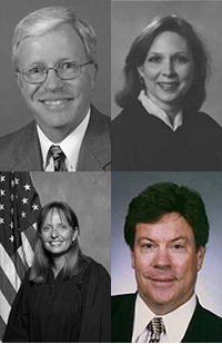 Image of Fifth District Court of Appeals Judge John W. Wise, Seventh District Court of Appeals Judge Cheryl L. Waite, Ninth District Court of Appeals Judge Donna J. Carr, and Tenth District Court of Appeals Judge G. Gary Tyack Image of Fifth District Court of Appeals Judge John W. Wise, Seventh District Court of Appeals Judge Cheryl L. Waite, Ninth District Court of Appeals Judge Donna J. Carr, and Tenth District Court of Appeals Judge G. Gary Tyack