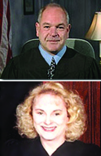 Image of Painesville Municipal Court Judge Michael Cicconetti and Mahoning County Domestic Relations Court Judge Beth Smith