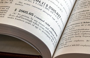 Image of an open law book Image of an open law book