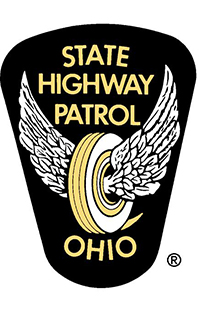 Image of the flying wheel logo for the Ohio State Highway Patrol Image of the flying wheel logo for the Ohio State Highway Patrol