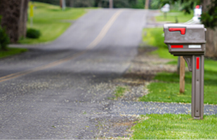 Image of a mailbox on a rural road