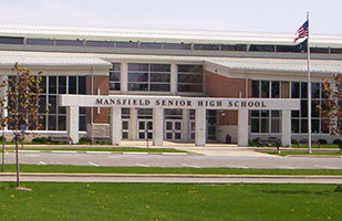Image of the front of Mansfield Senior High School Image of the front of Mansfield Senior High School