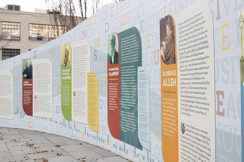 Image of the wall mural at the Washington Gladden Social Justice Park