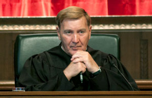 Image of Seventh District Court of Appeals Judge Joseph J. Vukovich serving as a visiting judge on the Ohio Supreme Court