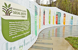 Image of the the mural at the Washington Gladden Social Justice Park