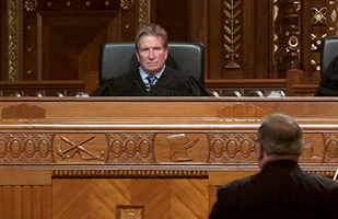 Image of Judge W. Scott Gwin on the Supreme Court bench