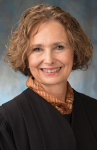 Image of Medina County Court of Common Pleas Judge Joyce Kimbler wearing a black judicial robe