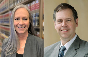 Image of Judge-designee Kimberly Melnick on the left and Judge-designee Robert Hanseman on the right