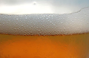 Close-up image of beer
