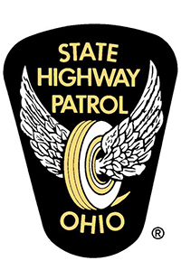 Image of the flying wheel logo for the Ohio State Highway Patrol