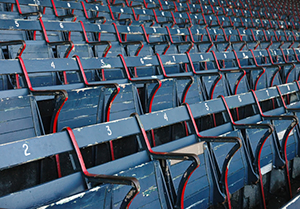 Image of several rows of arena seating (THINKSTOCK)