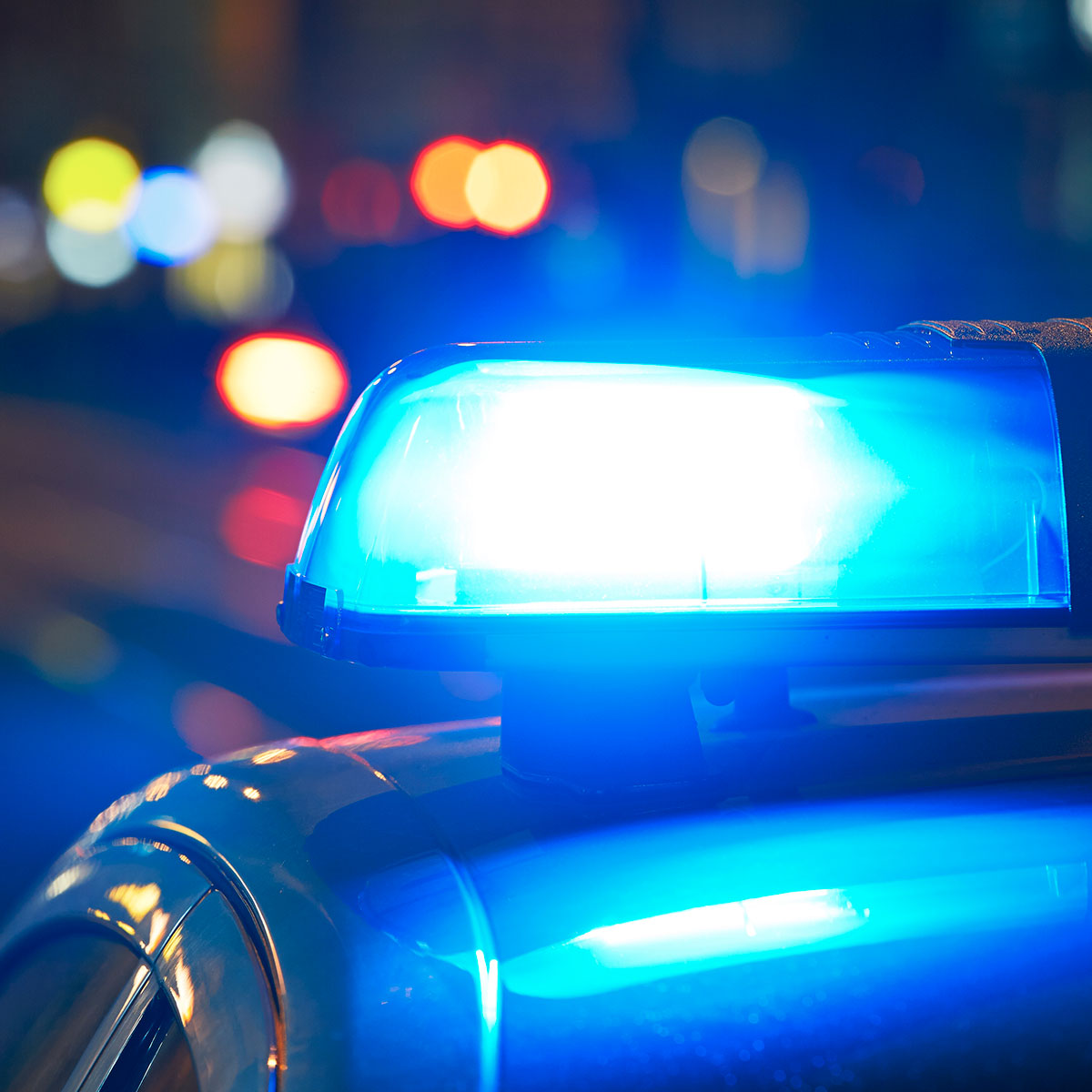 Image of flashing lights on top of police car (Chalabala/iStock/Thinkstock)