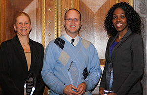 Image of 2012 Supreme Court of Ohio Employee Excellence Award winners Stephanie Tansill, James Bumbico, and Melissa Pierre-Louis Image of 2012 Supreme Court of Ohio Employee Excellence Award winners Stephanie Tansill, James Bumbico, and Melissa Pierre-Louis