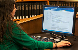 Image of a woman using a computer Image of a woman using a computer