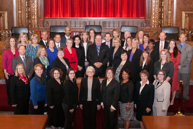 Image of the 2014 graduating class of the Court Management Program Image of the 2014 graduating class of the Court Management Program
