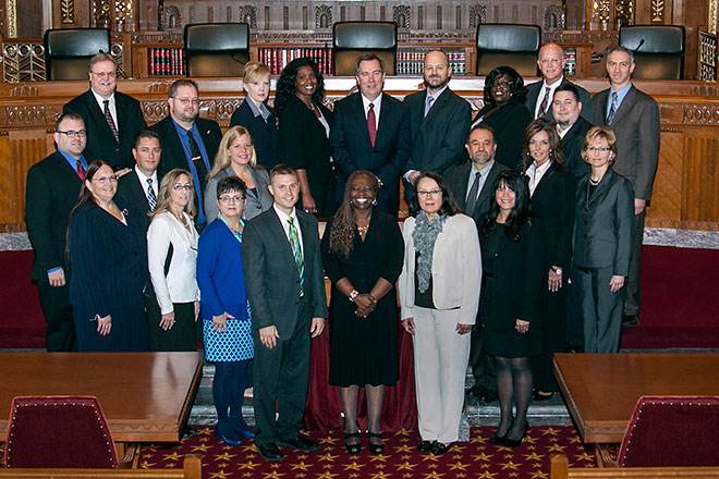 Image of the graduating class of the 2014 Court Management Program