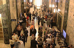 Aerial view of the Grand Concourse of the Thomas J. Moyer Ohio Judicial Center