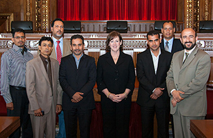 Image of seven Libyan judges and Ohio Supreme Court Chief Justice Maureen O'Connor