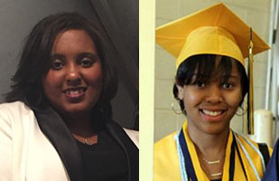 Image of former Law and Leadership Institute students Candice L. Milner and Erica Danielle Wilson Image of former Law and Leadership Institute students Candice L. Milner and Erica Danielle Wilson