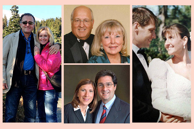 Image of a collage of four pictures of married couples who are all judges Image of a collage of four pictures of married couples who are all judges