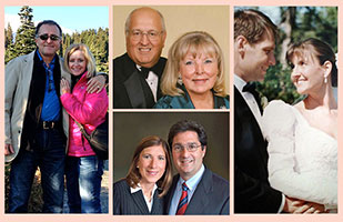 Image of a collage of four pictures of married couples who are all judges Image of a collage of four pictures of married couples who are all judges