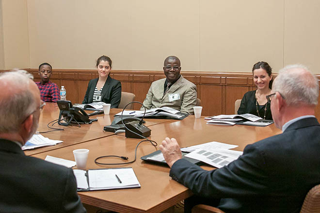 Image of Columbus International Project visitors meeting with court staff Image of Columbus International Project visitors meeting with court staff