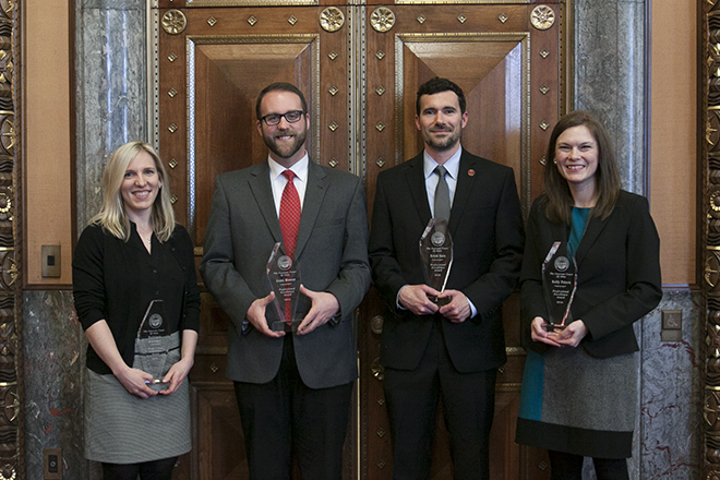 Image of Katie Monahan, Jess Mosser, Erick Gale, and Kelly Peters