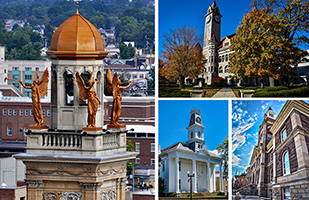 Image of a collage of Ohio courthouse buildings Image of a collage of Ohio courthouse buildings