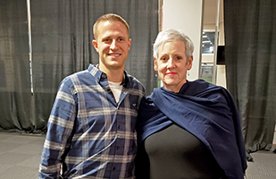 Image of 2016 drug court graduate Michael Brenneman and Ohio Supreme Court Chief Justice Maureen O'Connor