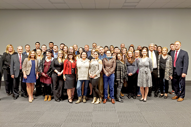 Image of a group shot of graduates of teh Ashtabula County Drug Court program