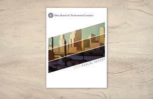 Image of the cover of the Board of Professional Conduct 2020 annual report