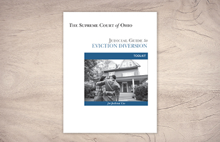 Image shows the cover of the new Judicial Guide to Eviction Diversion