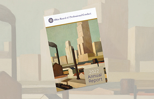 Image of the cover of the Board of Professional Conduct annual report