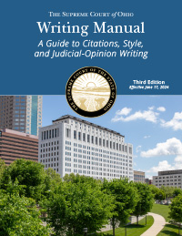 Image of the cover of the Supreme Court of Ohio Writing Manual, third edition.