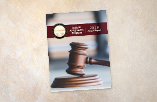 Image showing the cover of the 2023 Judicial Assignment Program Annual Report.