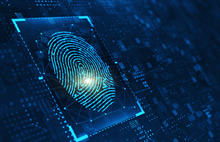 A finger print on a digital screen