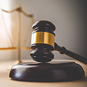 a gavel in a courtroom