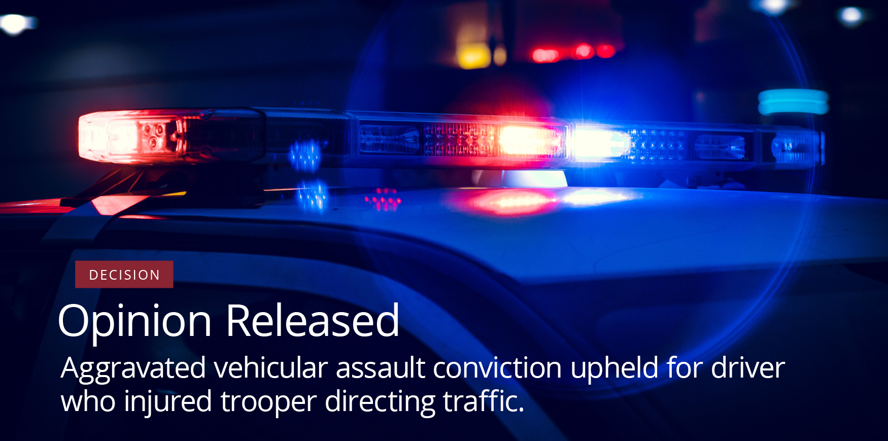 A light bar on top of a police cruiser.