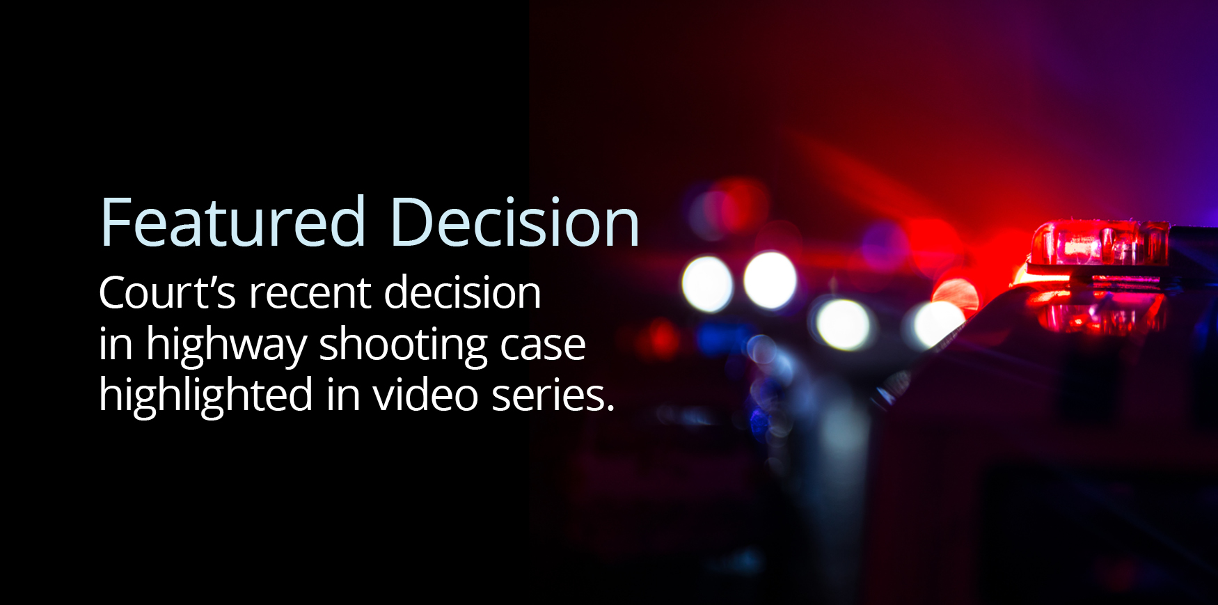 Police lights on top of car