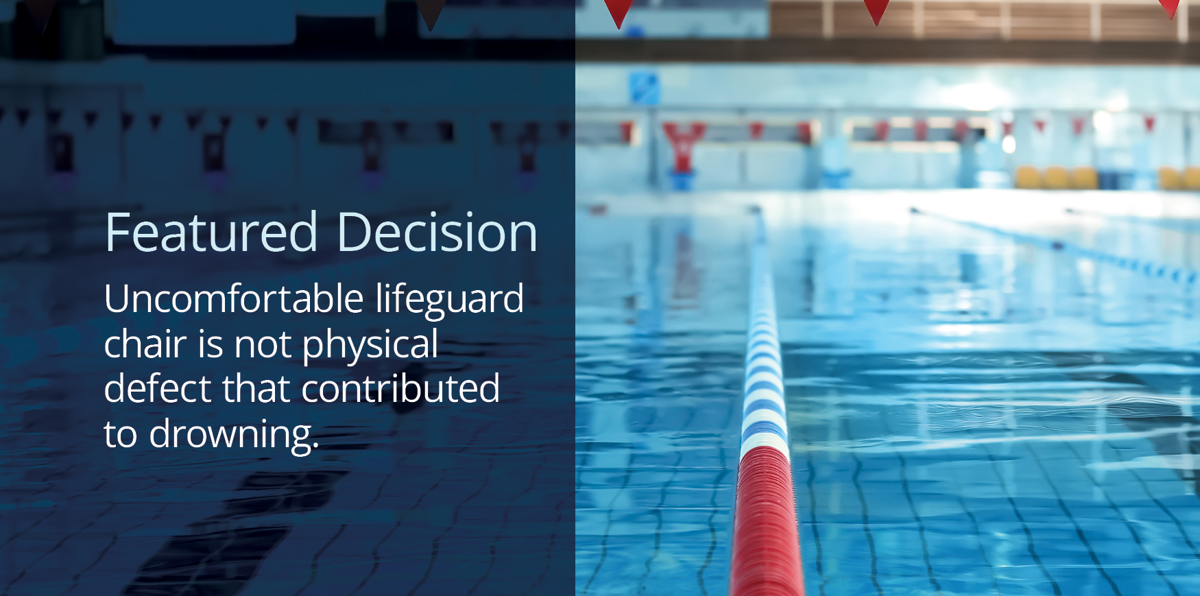 Lane markers in a swimming pool