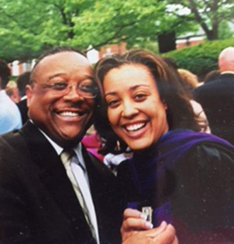 Image of Brandi Stewart and her father John W. Stewart