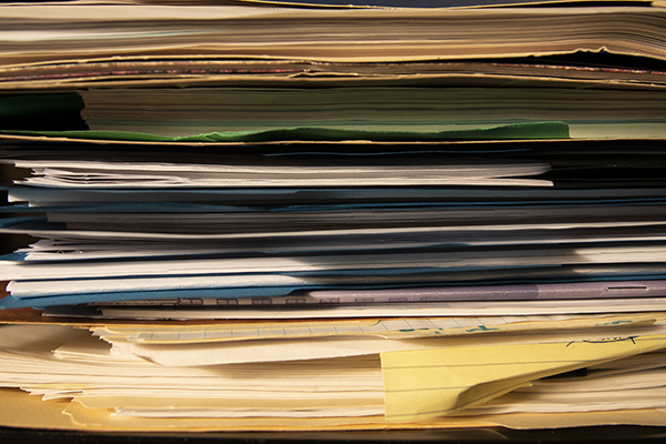 Image of a vertical stack of file folders