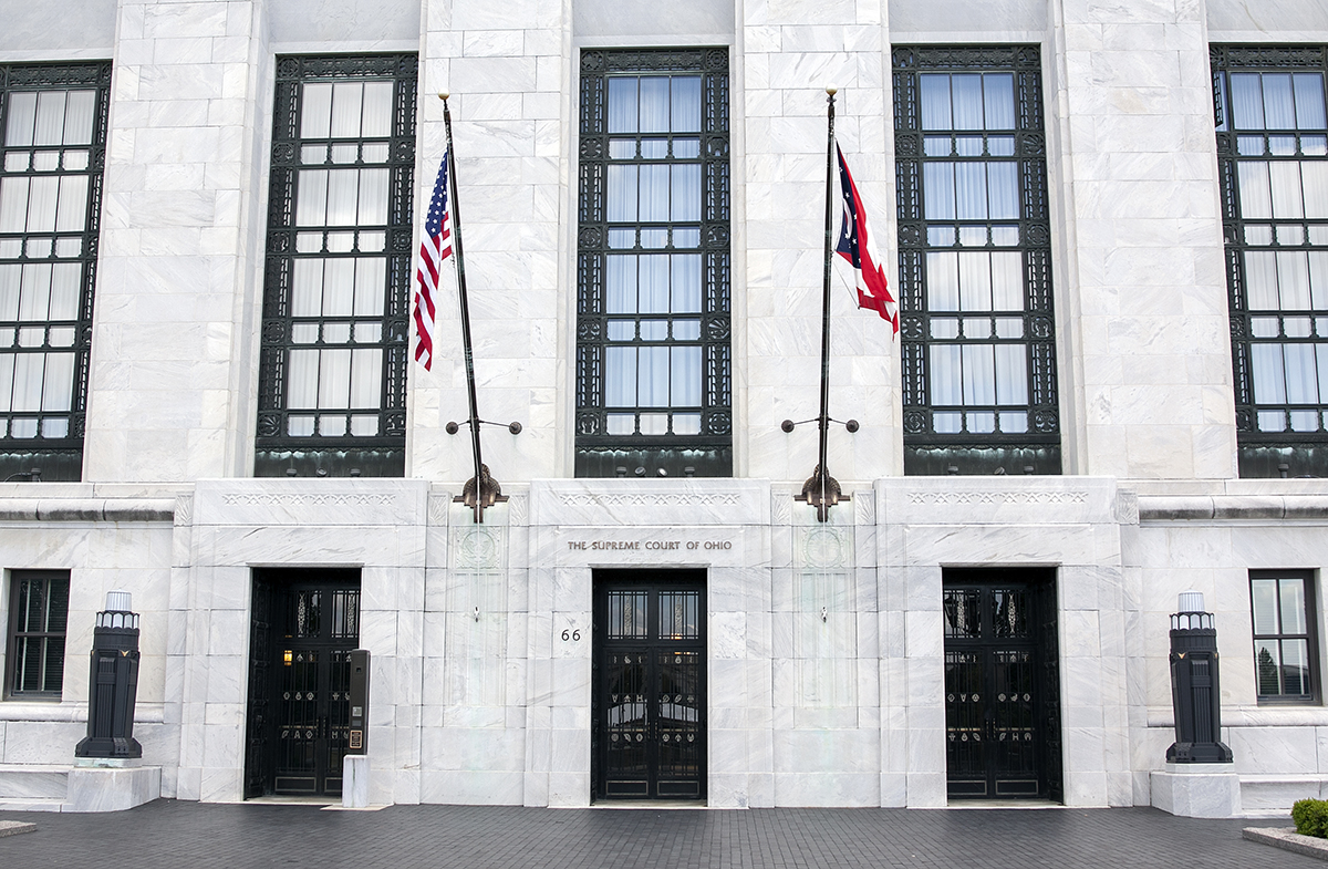 Image of the exterior of the Thomas J. Moyer Ohio Judicial Center facing the Scioto River