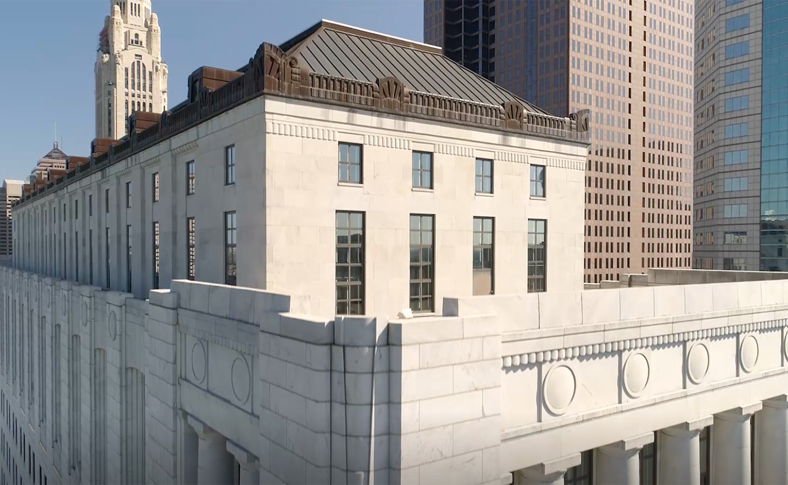 Image of the top of the Thomas J. Moyer Ohio Judicial Center