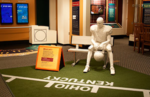 A Supreme Court Visitor Education Center display gets a facelift. A Supreme Court Visitor Education Center display gets a facelift.